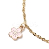 Flower Alloy Enamel Charm Bracelets BJEW-JB12285-03-3