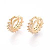 Brass Micro Pave Clear Cubic Zirconia Cuff Earrings EJEW-T047-56G-1