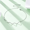 304 Stainless Steel Wave Shape Link Chain Necklaces for Women LS-NJEW-S439-08P-1