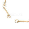 304 Stainless Steel Cuboid Bar Link Chain Bracelet Making AJEW-JB01319-01-2