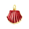 Real 18K Gold Plated Rack Plating Brass Enamel Charms KK-M293-31G-03-1