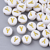Plating Acrylic Beads PACR-R242-01Y-1