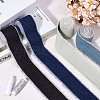 2 Rolls 2 Colors Polycotton Frayed Ribbon OCOR-CY0001-22A-5