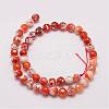 Natural Fire Crackle Agate Bead Strands G-G882-8mm-B03-2