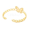Brass Micro Pave Clear Cubic Zirconia Open Cuff Bangles for Women BJEW-S147-31G-B-3