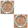 4Pcs Synthetic Imperial Jasper & Synthetic Howlite Round Bead Stretch Bracelets BJEW-ME00008-1