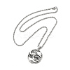 Alloy Snake Pandant Necklace with Stainless Steel Box Chains LS-NJEW-K245-009-3