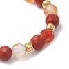 Natural Carnelian Beaded Stretch Rings RJEW-JR00867-02-4