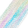 8 Strands 4 Colors Transparent Glass Beads Strands GLAA-TA0001-23-3