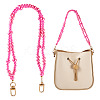 ABS Plastic Imitation Pearl Bead Chains Bag Extender Chains HJEW-TAC0090-1
