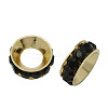 Brass Rhinestone Spacer Beads X-RB-A020-7mm-02LG-1