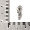 Rack Plating Brass Micro Pave Cubic Zirconia Pendant KK-A229-03B-P-3
