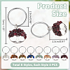 32 Pcs 8 Colors Natural Gemstone Tree of Life Keychains KEYC-PH01571-2