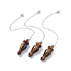 Natural Tiger Eye Pointed Dowsing Pendulums AJEW-B020-03P-03-1