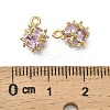 Brass Pave Cubic Zirconia Pendants KK-B142-11G-01-3