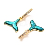 Real 18K Gold Plated Brass Micro Pave Cubic Zirconia Pendents KK-M247-22G-3