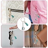 Alloy with Resin Imitation Synthetic Turquoise Keychain KEYC-YW00087-01-6