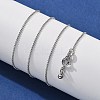 1mm Brass Ball Chain Adjustable Slider Necklaces KK-K398-28P-3