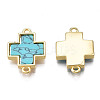 Brass Connector Charms KK-N233-172B-01B-3