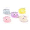 Transparent Resin Shell Ornament with Imitation Baroque Pearl Beads RESI-F045-02B-1