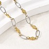 304 Stainless Steel Link Bracelets BJEW-A044-03A-GP-2