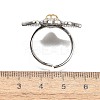 Gothic Style Brass Micro Pave Clear Cubic Zirconia Cuff Rings for Women RJEW-U051-02B-GP-5