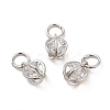 Rack Plating Brass Clear Cubic Zirconia Pendants KK-E081-09P-2