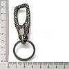 Tibetan Style 316 Surgical Stainless Steel Fittings with 304 Stainless Steel Key Ring FIND-Q101-06AS-01-3
