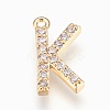 Brass Letter Pendants KK-P150-03G-K-1