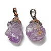 Natural Amethyst Pendants G-M405-03R-1