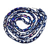 Electroplate Opaque Solid Color Glass Beads Strands EGLA-N002-25-B01-2