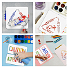 Caution Attention PET Out Drawing Painting Stencils Sets DIY-WH0416-0041-3
