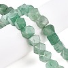 Natural Green Aventurine Star Cut Round Beads Strands G-T138-38-1