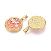 304 Stainless Steel & Enamel & ABS Imitation Pearl Pendants STAS-T072-87B-G-2