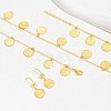 Vintage Brass Coin Charms Necklaces & Earrings Sets for Women UG1537-3