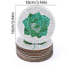 DIY 10Pcs Leaves Theme Coasters Diamond Art Painting Kit with Holder PW-WG9278E-01-2