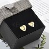 Rack Plating Brass Micro Pave Clear Cubic Zirconia Stud Earrings EJEW-K299-01G-J-1