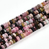 Natural Multicolor Tourmaline Beads Strands G-T141-38-4