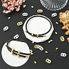 DIY Brass Cord Ends & Silicone Slide Charms Findings Kits KK-CJ0003-51-6