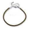 Polyester Cord Braided Bracelet Makings MAK-Z003-01P-10-1