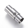 Non-Tarnish 304 Stainless Steel Locking Tube Magnetic Clasps LS-X-STAS-D159-30-1