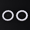 ABS Plastic Imitation Pearl Linking Rings OACR-T015-06B-01-2