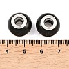 Spray Painted Glass European Beads X-GPDL-R001-11S-4
