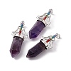 Natural Amethyst Big Pointed Pendants G-I342-01P-02-1