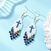 Glass Seed Beads Dangle Earrings EJEW-MZ00737-02-1