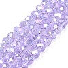 Electroplate Glass Beads Strands X-EGLA-A044-T6mm-B17-1
