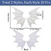 Gorgecraft 40Pcs 2 Style Demon Wing PU Leather Ornament Accessories FIND-GF0005-93B-2