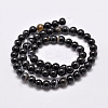 Natural Black Agate Bead Strands G-G962-10mm-12-A-3