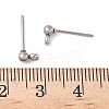304 Stainless Steel Ball Post Stud Earring Findings STAS-Z035-01P-G-4