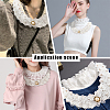 Plastic Pearl & Crystal Rhinestone Flower Colllar AJEW-WH0326-08A-7